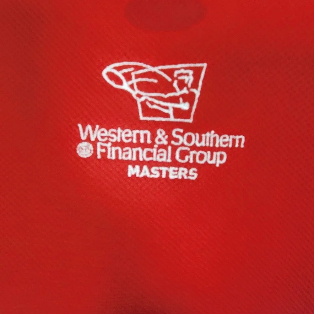 Adidas Clima365 Mens 2XL Red White Colorblock Tennis Masters Graphic T-Shirt